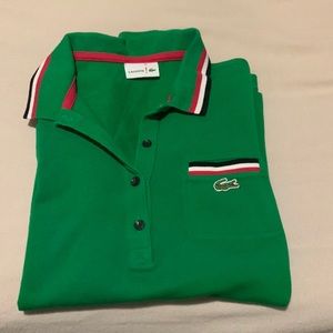 Lacoste. Green polo t shirt. Never warn